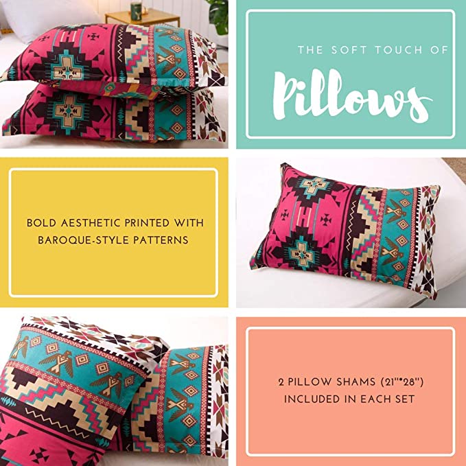 New 3PCS Bohemian Bedding Set | 1 Duvet Cover Queen Size + 2 Pillow Shams