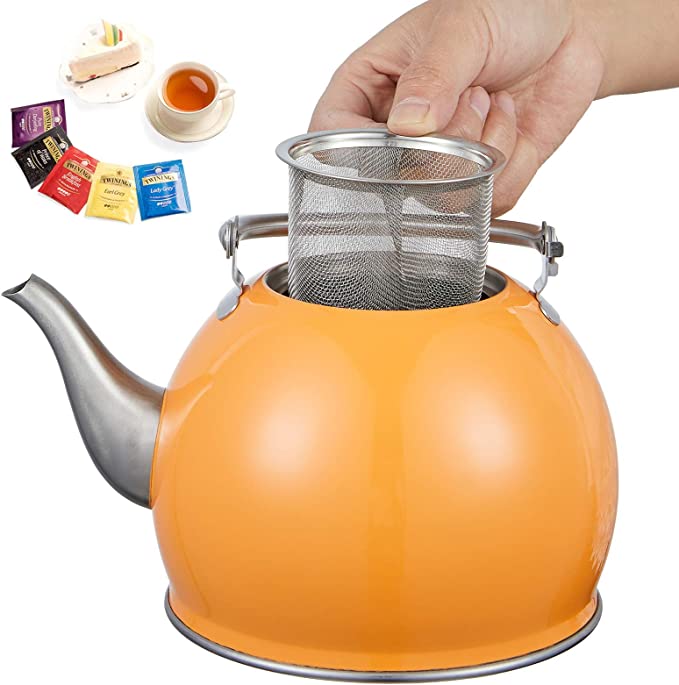 New Stainless Steel Tea Pot w/ Infuser for Loose Tea Coffe