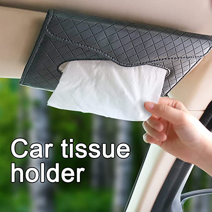 New 2 PCS Car Tissue Holder | Visor Tissue Mask Holder | Vehicle Accessories