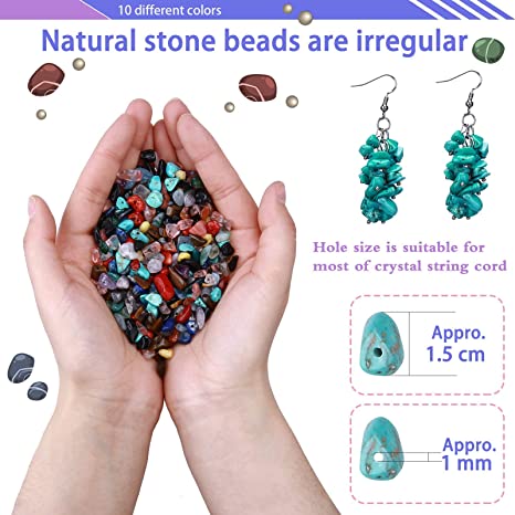 New Natural Stone Beads Irregular Gemstones | Healing Stones Crystal | Jewelry Making DIY Decor