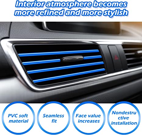 New 20 PCS Car Air Conditioner Vent Outlet Decoration Strips | Decoration Car Interior Accessories