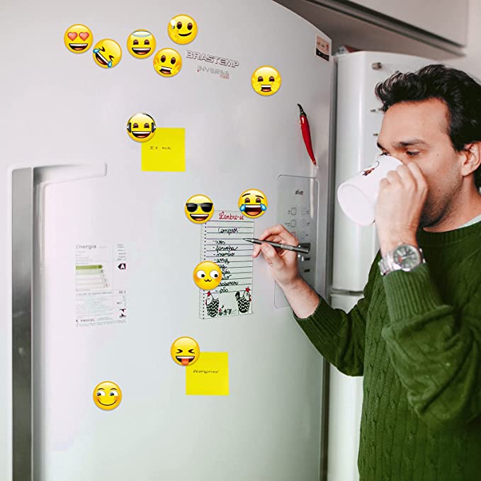 New 28 PCS Magnet Refrigerator Emoji | Funny & Cute Magnets | Office, School & Home Decor