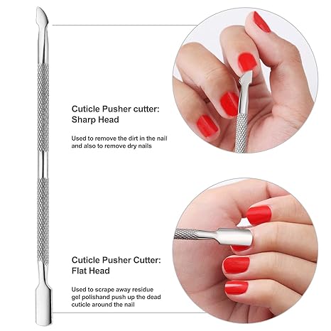 Cuticle Trimmer with Cuticle Pusher -YINYIN Cuticle Remover Cuticle Nippers Professional Stainle...