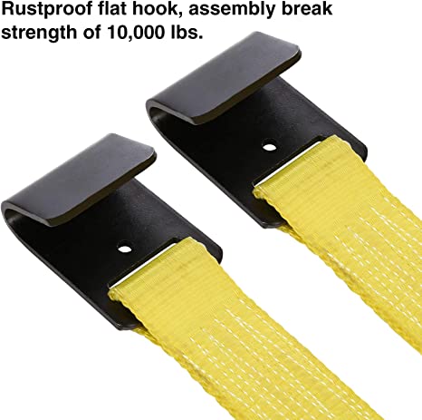 Trekassy Wheel Net Car Tow Dolly Straps with Flat Hooks 2 Pack Heavy Duty for 14"-17" Tires, 10,...