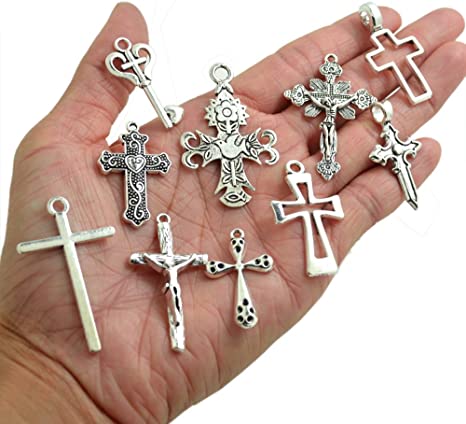 New 25PCS Mixed Crosses Charms Pendants | DIY Jewelry Making