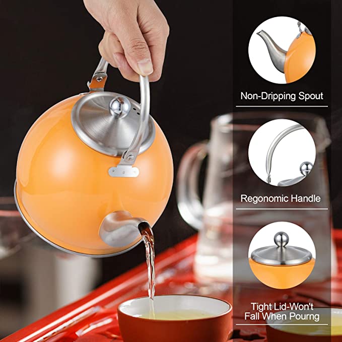 New Stainless Steel Tea Pot w/ Infuser for Loose Tea Coffe