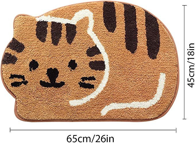 New 18" x 26" Bath Mat | Adorable Design Cat-Picture Bath Mat Door Mat Dry Carpet