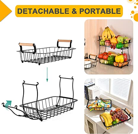 New 2-Tier Fruit Basket | Organizer Countertop Storage