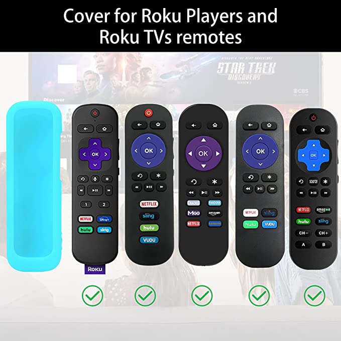 New Remote Case | Roku TV Remote Cover Silicone Protective Controller Universal Sleeve Skin Glow