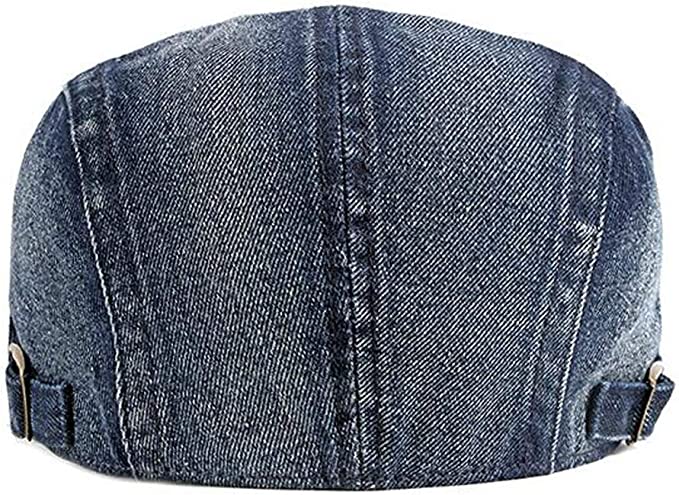 2 Pack Mens Denim Cotton Newsboy Cap Ivy Gatsby Driving Hunting Cabbie Hats