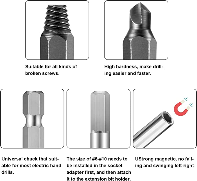 Heavy Duty 22PCS Damaged Screw Extractor Set | Stripped Screw Remover