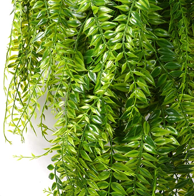 New 2 PCS Artificial Hanging Plants | Outdoor UV Resistant Plastic Plants