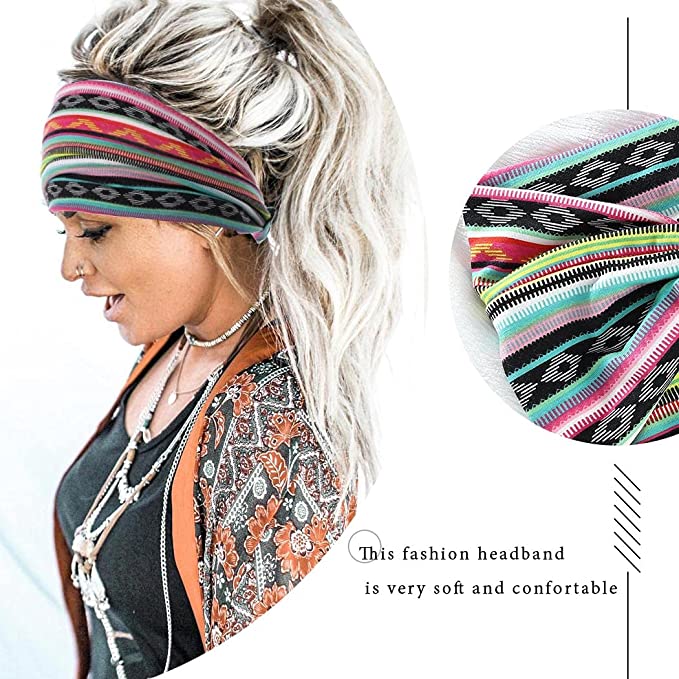 New Headband Headpiece Bohemia Floal Twist Head Wrap | Hair Accessories | Pack of 3