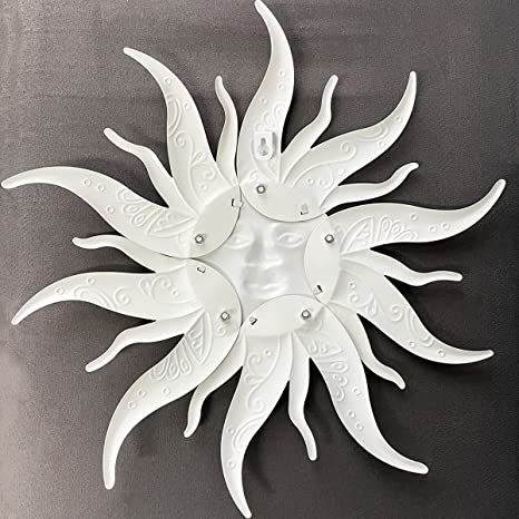 New 17.3" Large Metal Sun Wall Art Decor | Indoor/Outdoor Decor