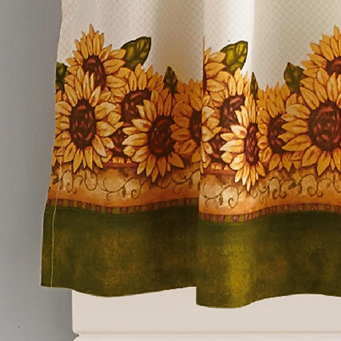 New Sunflower Garden Window Curtain Tier & Valance