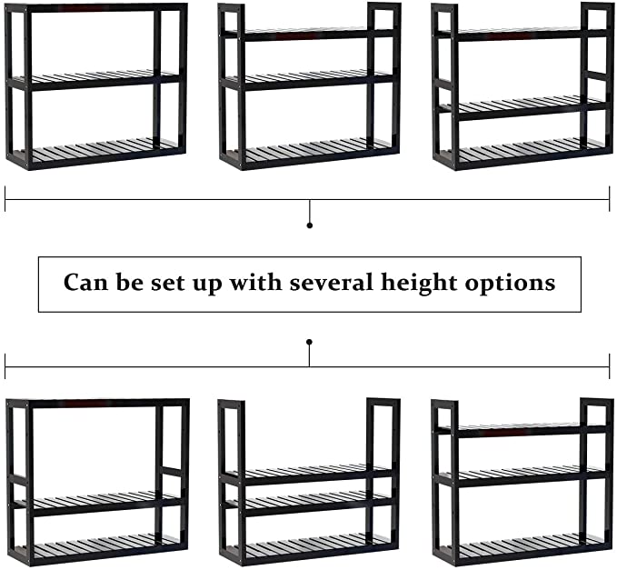 New 3 Tier Storage Shelf w/ Adjustable Wall Mounted Shelf Rack