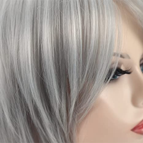 New Layered Bob Short Gray Wigs | Straight Pixie Bob Wig Synthetic Haircuts