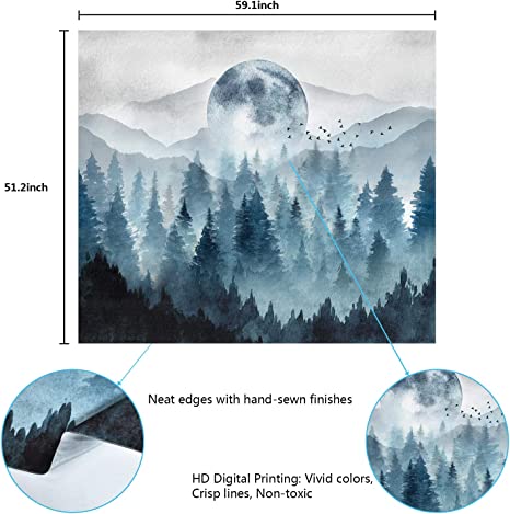 New Misty Forest Tapestry | Foggy Mountain Tapestry