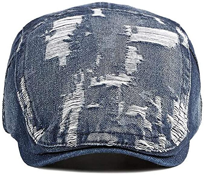 2 Pack Mens Denim Cotton Newsboy Cap Ivy Gatsby Driving Hunting Cabbie Hats