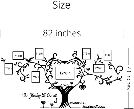 New Family Tree Picture Frame | Removable | 3D DIY Acrylic Wall Decor Stickers