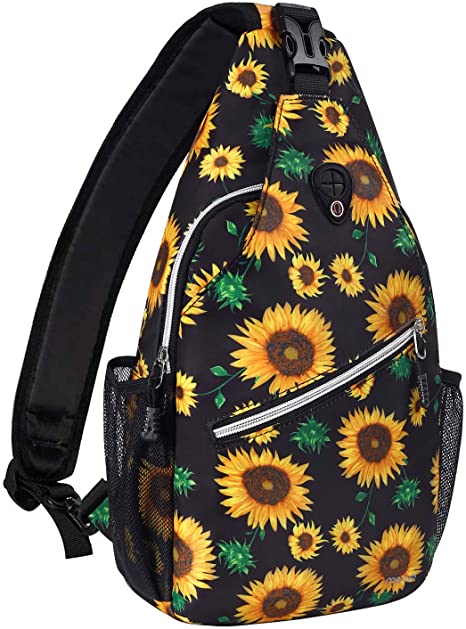 New Sling Backpack | Travel Hiking Daypack Sunflower Rope Crossbody