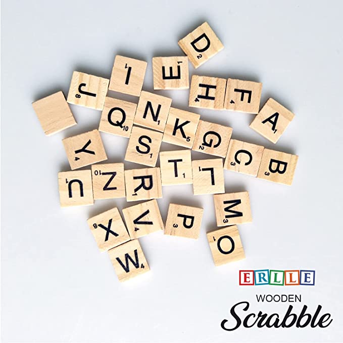 New 100 Wooden Tiles | Scrabble Classic Original Board Game Letters