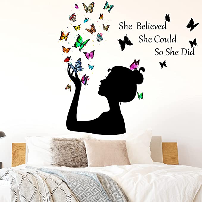 New 35.43" x 17.72" Inspirational Wall Stickers | Removable Wall Art Decor