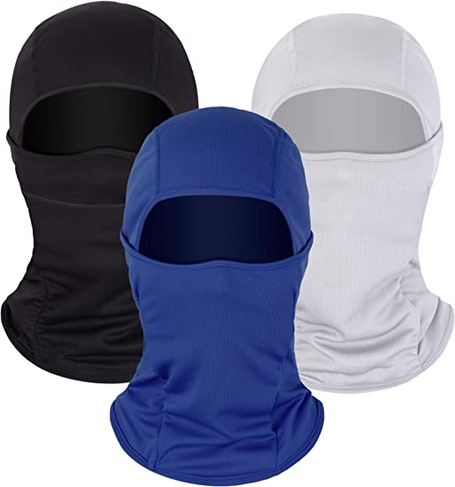 New 3 PCS Summer Balaclava Sun Protection Face Mask Breathable Neck Cover