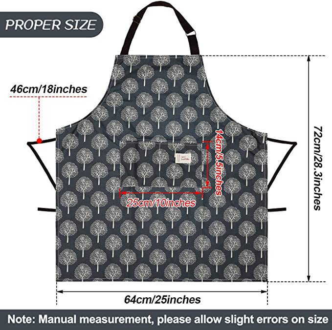 New 3PCS Waterproof Apron w/ Pockets | Adjustable Cooking Aprons