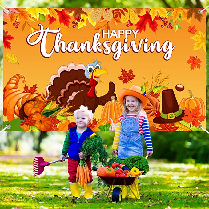 New Happy Thanksgiving Backdrop | Photography Background Harvest Party Supplies Decoration