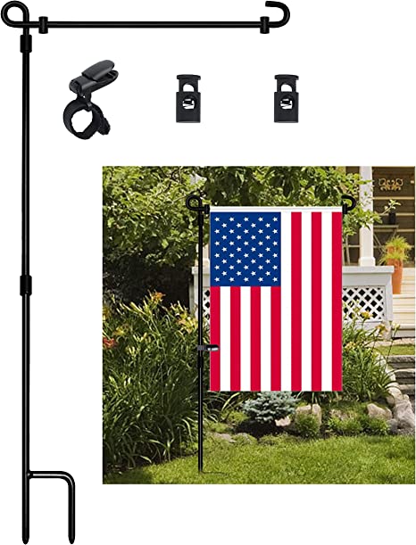 New Garden Flag Stand | Premium Garden Flag Pole Holder Metal Powder