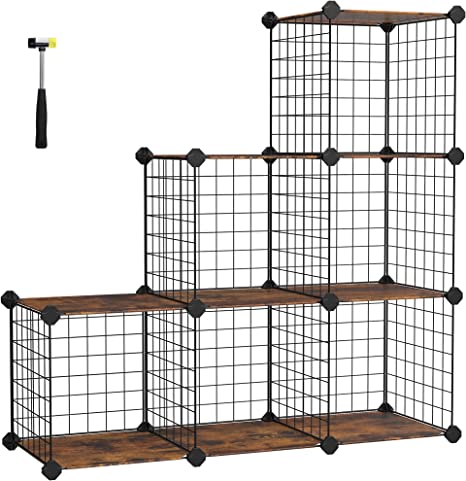 New 11.8" x 11.8: x 11.8" Wire 6-Cube Storage | Closet Organizer