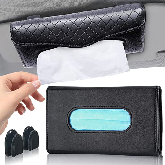 New 2 PCS Car Tissue Holder | Visor Tissue Mask Holder | Vehicle Accessories