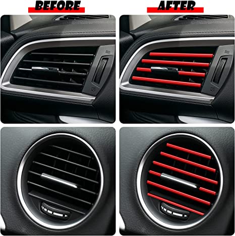 New 20 PCS Car Air Conditioner Vent Outlet Decoration Strips | Car Interior Accessories