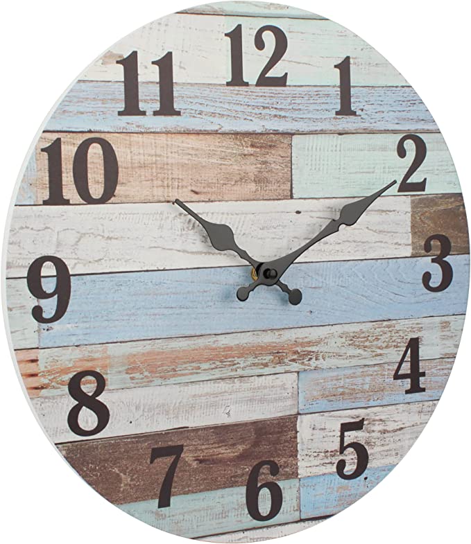 New Vintage Wall Clock | Round Battery Operated | 14"