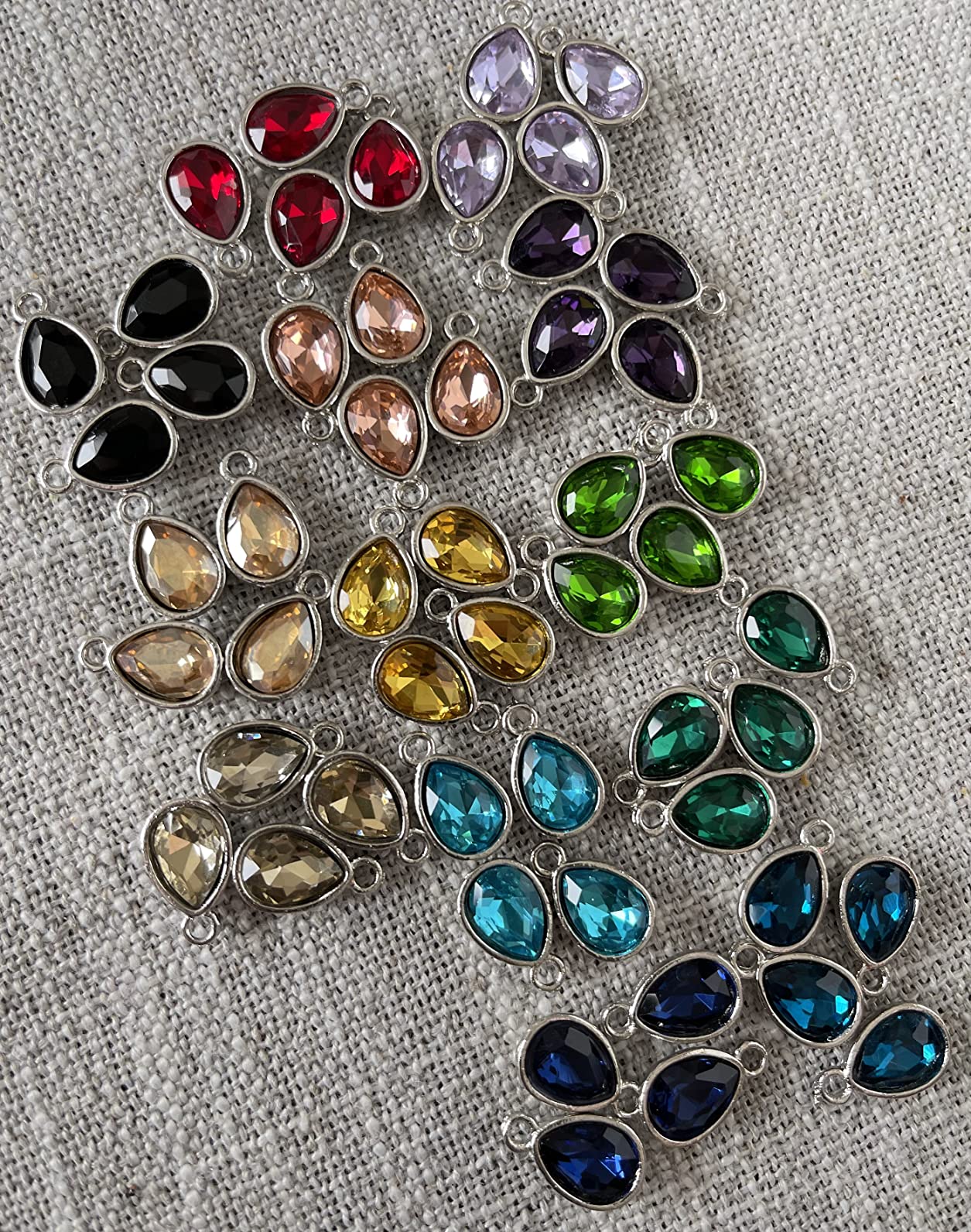 New Water Drop Pendants Crystal Beads | DIY Necklace Jewelry Making | 52 Pcs