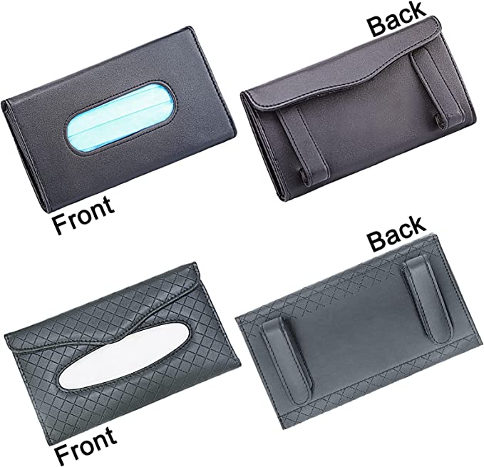 New 2 PCS Car Tissue Holder | Visor Tissue Mask Holder | Vehicle Accessories