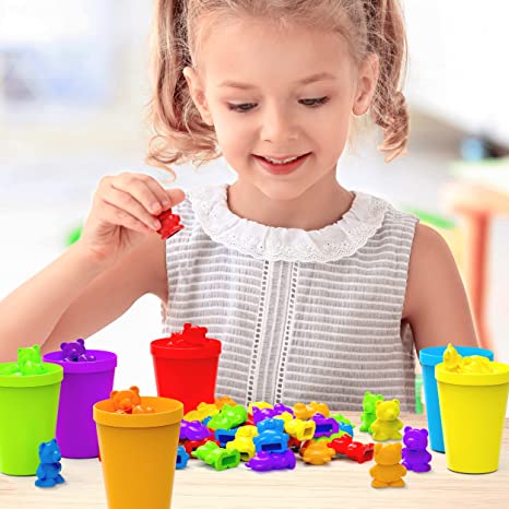 New Rainbow Counting Bears | Educational Gift For Toddler | Learning Toy For Children | 67 Pcs