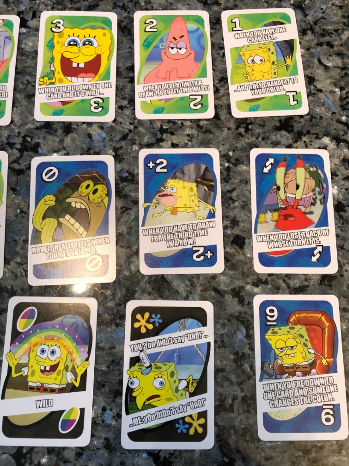 New UNO SpongeBob SquarePants Card Game