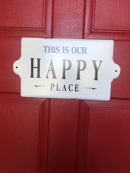 New Metal Wall Plaque - This is Our Happy Place