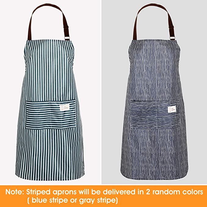 New 3PCS Waterproof Apron w/ Pockets | Adjustable Cooking Aprons