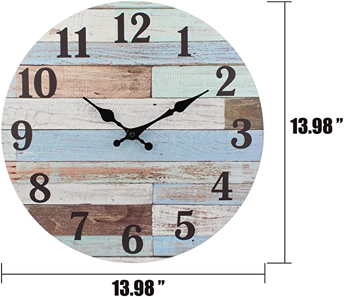 New Vintage Wall Clock | Round Battery Operated | 14"