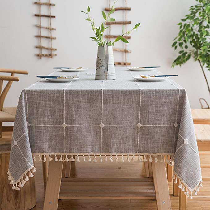 New Tablecloth Kitchen & Table linens Gray Rustic Table Cover