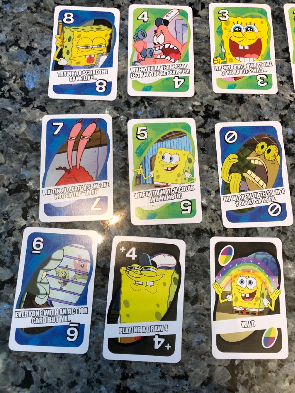 New UNO SpongeBob SquarePants Card Game