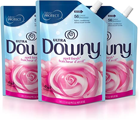 Downy Ultra Laundry Fabric Softener Liquid, April Fresh Scent, 168 Total Loads (Pack of 3)