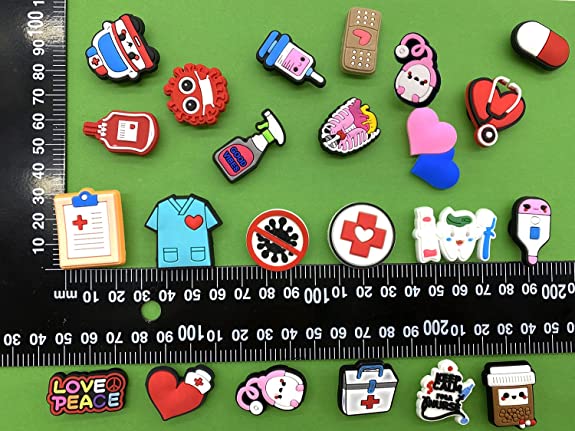 New 23PCS Medical Shoe Charms for Clog Sandals Wristbands