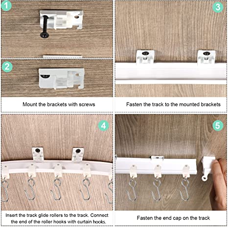 New 3m Curved Ceiling Curtain Track Bendable Mount for Curtain Rail