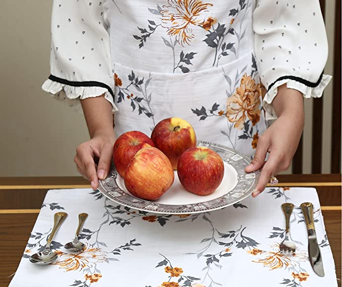 New 14" x 72" Table Runner | Grey Floral Fall Table Runners Linen Table Runner