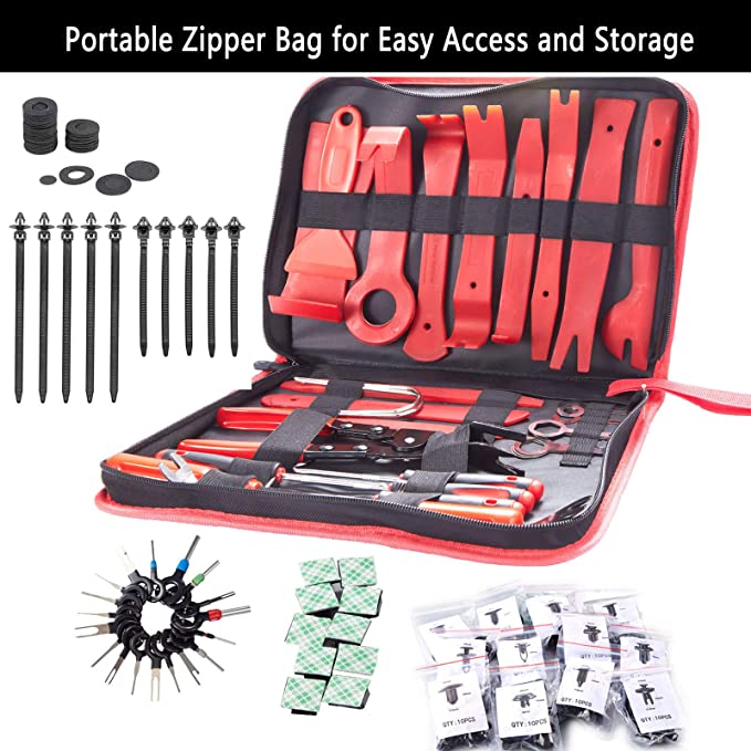 Heavy Duty 238PCS Trim Removal Tool Kit | Pry Tool Set w/ Storage Bag