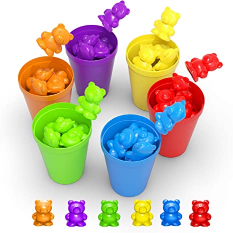 New Rainbow Counting Bears | Educational Gift For Toddler | Learning Toy For Children | 67 Pcs